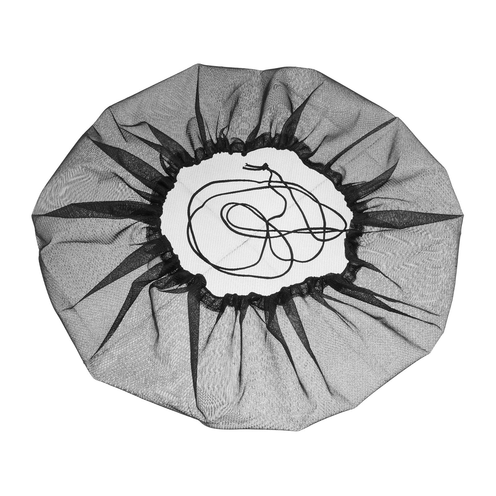 PATIKIL 31.5" OD Rain Barrel Mesh Cover, Net Cover with Drawstring Netting Screen Water Collection Rain Bucket Protector for Outdoor Garden, Black