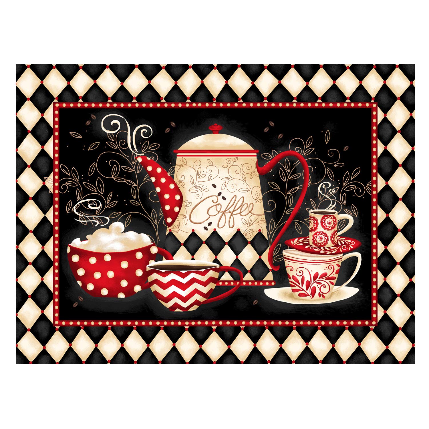 MXJSUA 5D Diamond Painting Kits for Adults, Diamond Painting Kits Full Drill Diamond Arts Kits Adults, Full Diamond Painting Kits Gem Painting 5D Diamond Arts for Home Wall Decor Coffee 30x40cm