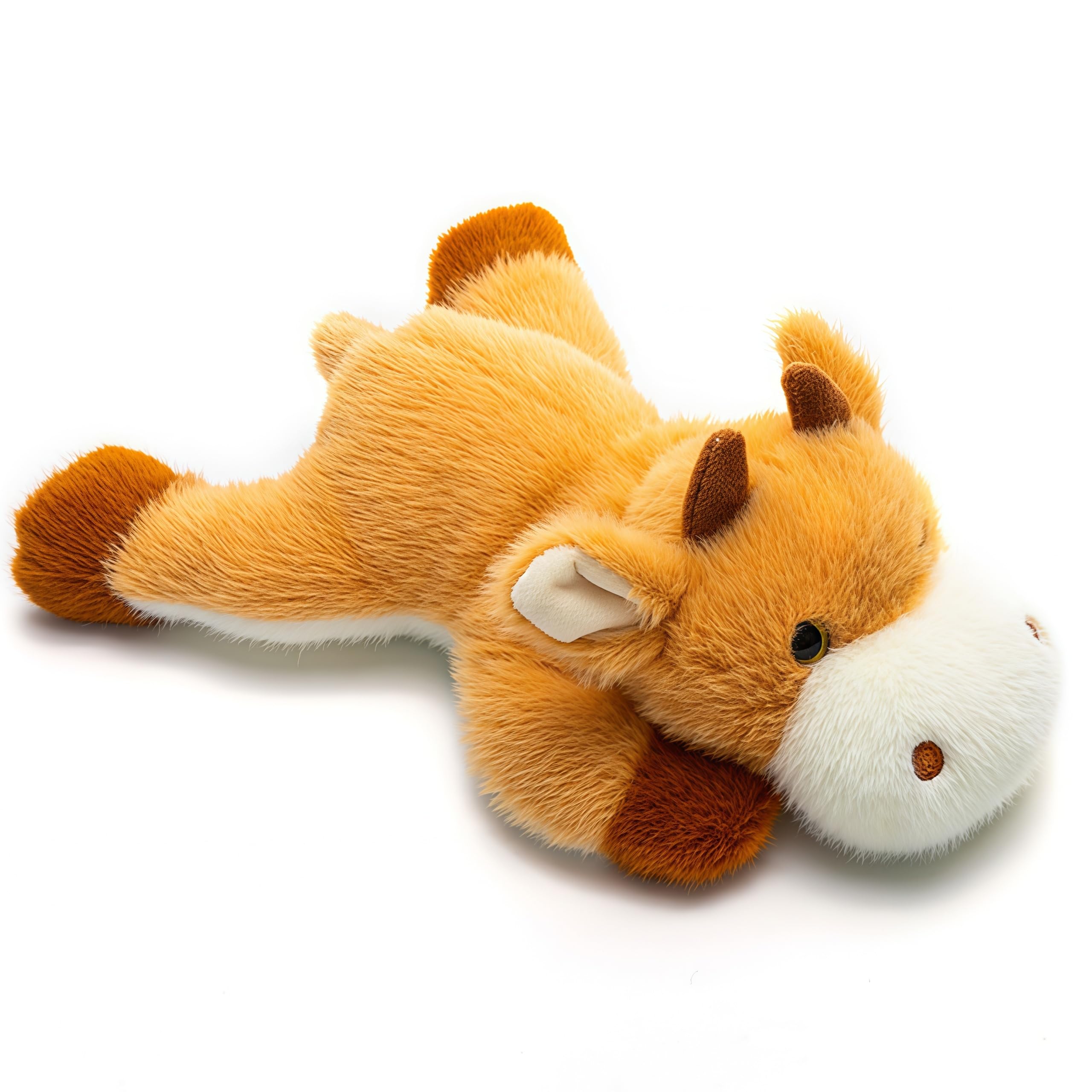 ZappelStift Teddy Cow Plush, Stuffed Animal Pillow for Kids, Soft Weighted Anxiety Plush Toy, Eco-Friendly Plush, Cows Gifts for Boys Girls Women Birthday Present Gifts Age 3+ (20 cm)