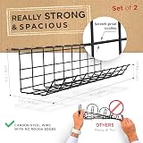 Scandinavian Hub Cable Tidy Set 2 Under Desk Wire Organiser Tray Max Airflow view 2