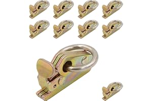 PEAKTOW PTT0034 Heavy Duty E Track Rope O Ring Tie-Down Hook 10PK