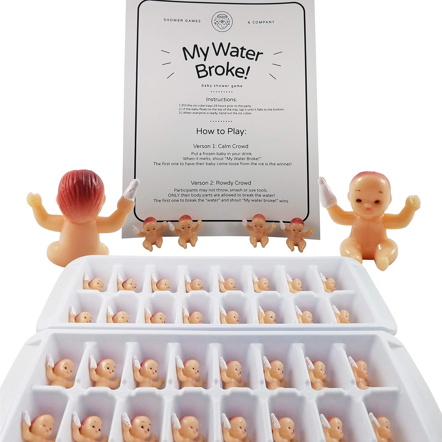 Amazoncom My Water Broke Baby Shower Game With Tiny Plastic Babies