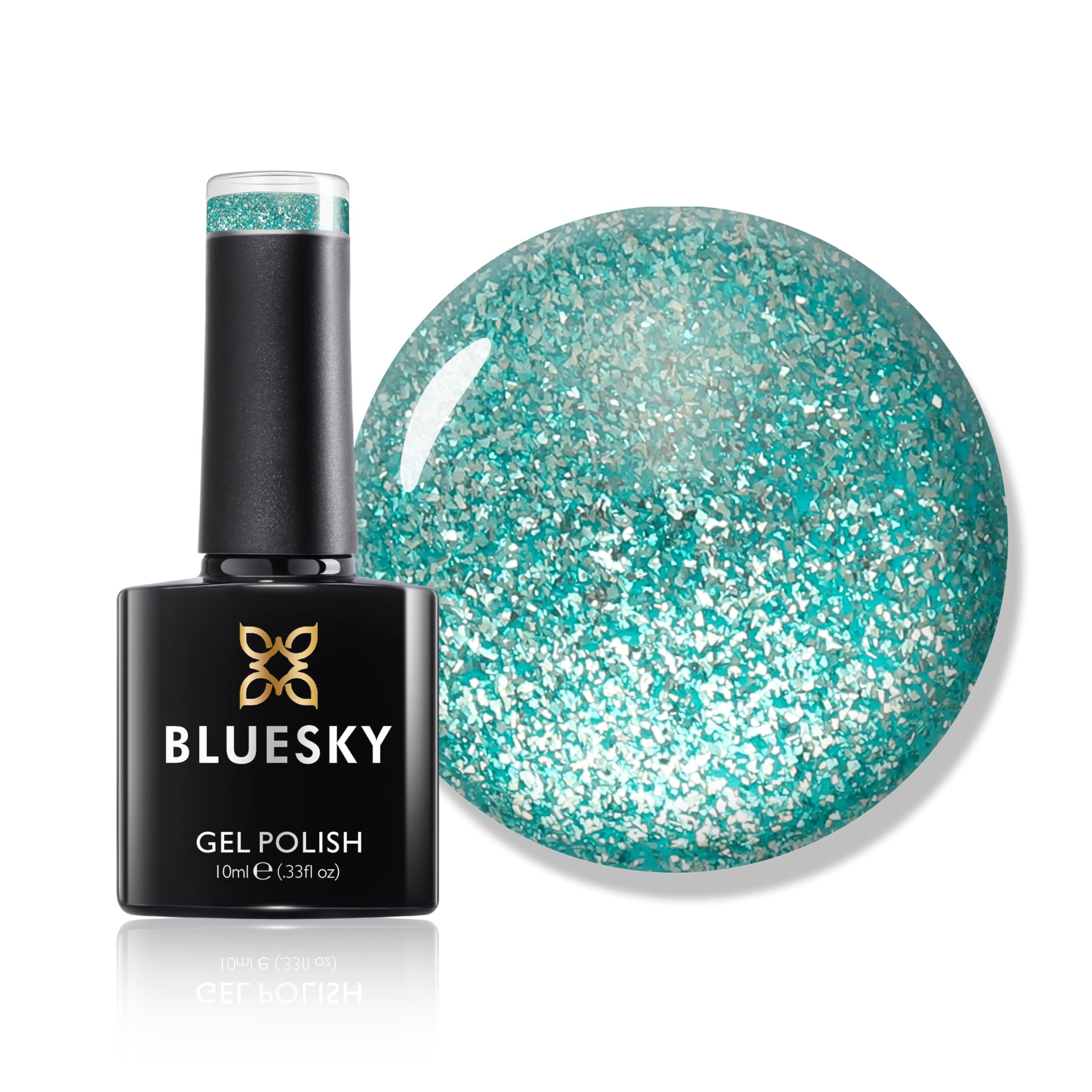 Bluesky Gel Nail Polish, Platinum 12, Aquamarine Dream, 10 ml Long Lasting, Chip Resistant, 10 ml (Requires Drying Under UV LED Lamp)