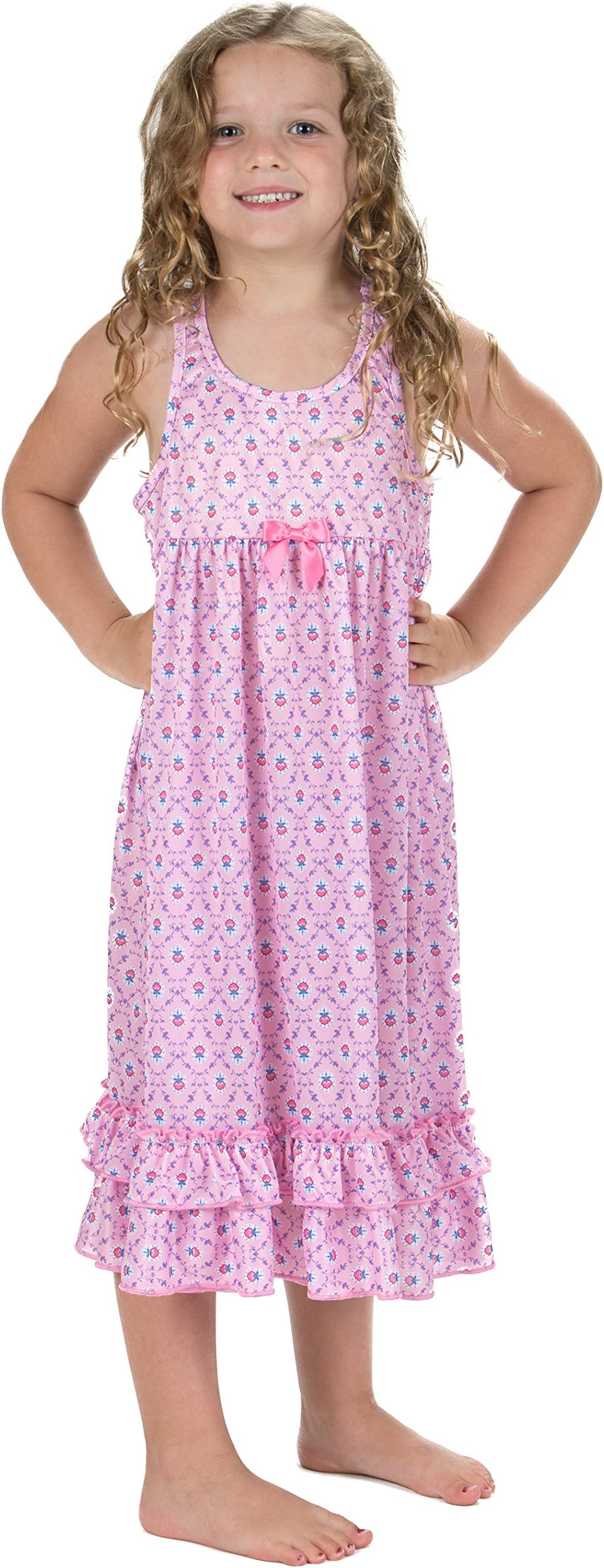 Laura Dare Little Girls Petite Fleur Racerback Nightgown