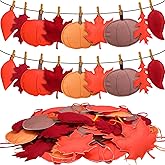 Tudomro 27 Pcs Thanksgiving Tree Decoration Fall Autumn Leaves Tree Ornaments Thanksgiving Decor 3D Felt Leaves Pumpkin Autumn Hanging Ornaments for Home Decor Party Favors(Maple Leaf and Pumpkin)