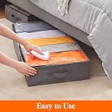 Lifewit 2 Pack Underbed Storage Bags with Lid 65L Grey view 4
