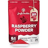 Jungle Powders Raspberry Powder 3.5 Ounce Bag, Food Grade Powdered Unsweetened Freeze Dried Raspberries, Additive, Filler Free Red Superfood Extract for Baking Cooking Flavoring Rasberries Smoothies