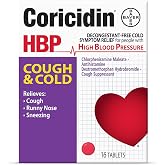 Coricidin HBP Decongestant-Free Cough and Cold Medicine, 16 ct | Specially designed relief for high blood pressure, cough, runny nose, sneezing and cold symptoms