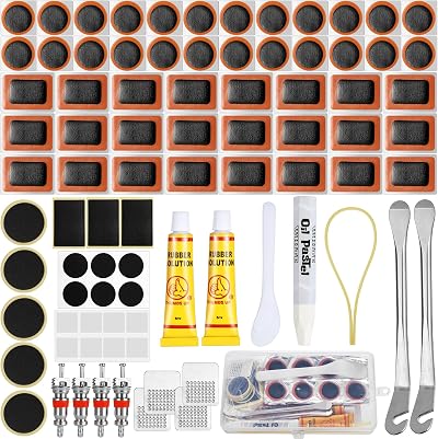 Nadinsta 85Pcs Puncture Repair Kit for Bike Tire Portable Storage Box