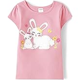 Gymboree Girls and Toddler Spring and Summer Embroidered Graphic Short Sleeve T-Shirts