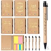 GiftPioneer 6 Set Employee Appreciation Gifts Bulk, Thank You Gift Inspirational Notebook for Team Volunteer Nurse Coworker Teacher Students, Notepad with Bamboo Pen Bulk (6, Gratitude)