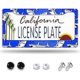Larkverk Shark Elements License Plate Frame,Aluminum Car Plates Tag Frames,Personalized License Plate Frames for Women Gift, US Standard 12''x6''