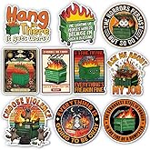 HOSALA (10Pcs-3in) Dumpster Fire Sticker Pack, Funny Meme Dumpster Fire Raccoon Sticker, Inspirational Motivational Humor Gift, Decoration for Laptop Tablet Water Bottle Office Helmet Vehicles
