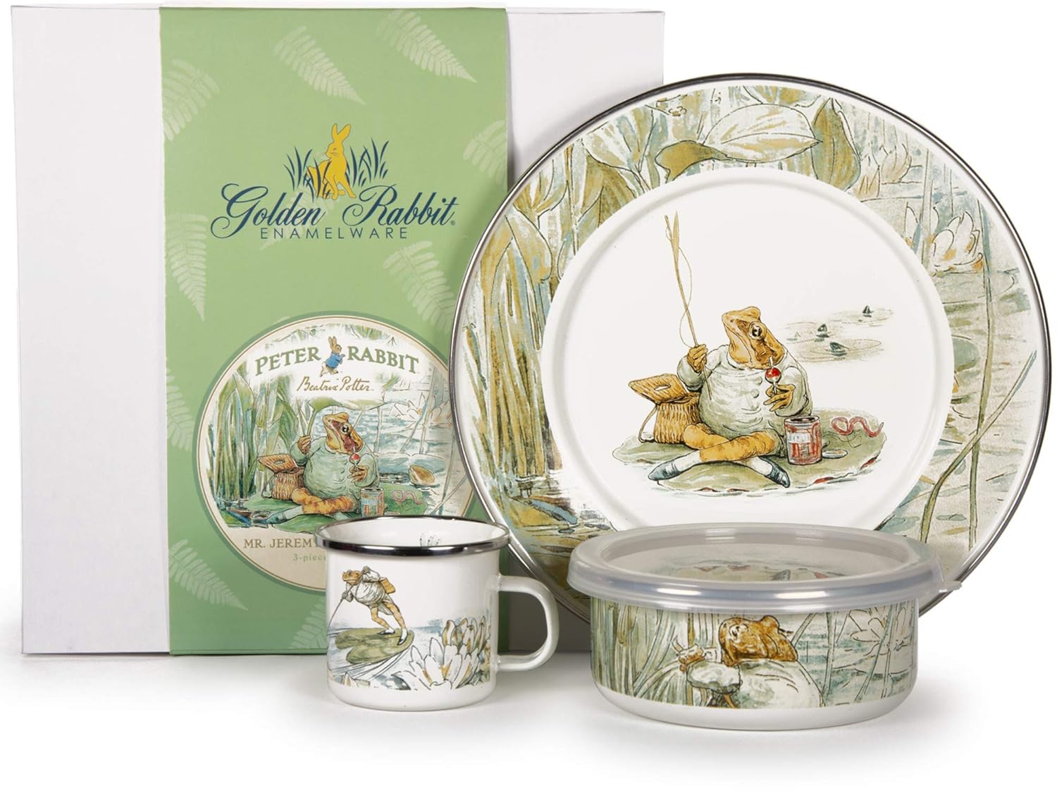Golden Rabbit Enamelware Jeremy Fisher Pattern Child
