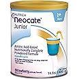 Nutricia Neocate Junior - Hypoallergenic, Dairy-free, Amino Acid-Based Formula for 1+ Years - For Toddlers, Kids & Teens - Powdered Formula - Strawberry - 14.1 oz can (Case of 1)