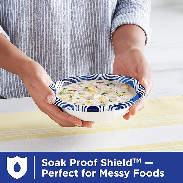 DIXIE ULTRA, LARGE PAPER BOWLS, 20 OZ, 56 COUNT, MICROWAVE SAFE, COMPOSTABLE, DISPOSABLE BOWLS GREAT FOR BREAKFAST, LUNCH, AND DINNER MEALS