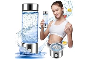 WMYDNCG Hydrogen Water Bottle, Portable & USB Rechargeable Generator, 2024 Hydrogen Health Water 420mL/15oz Hydrogen-Rich Water Cup Generator Hydrogen Water Ionizer Machine for Home and Travel