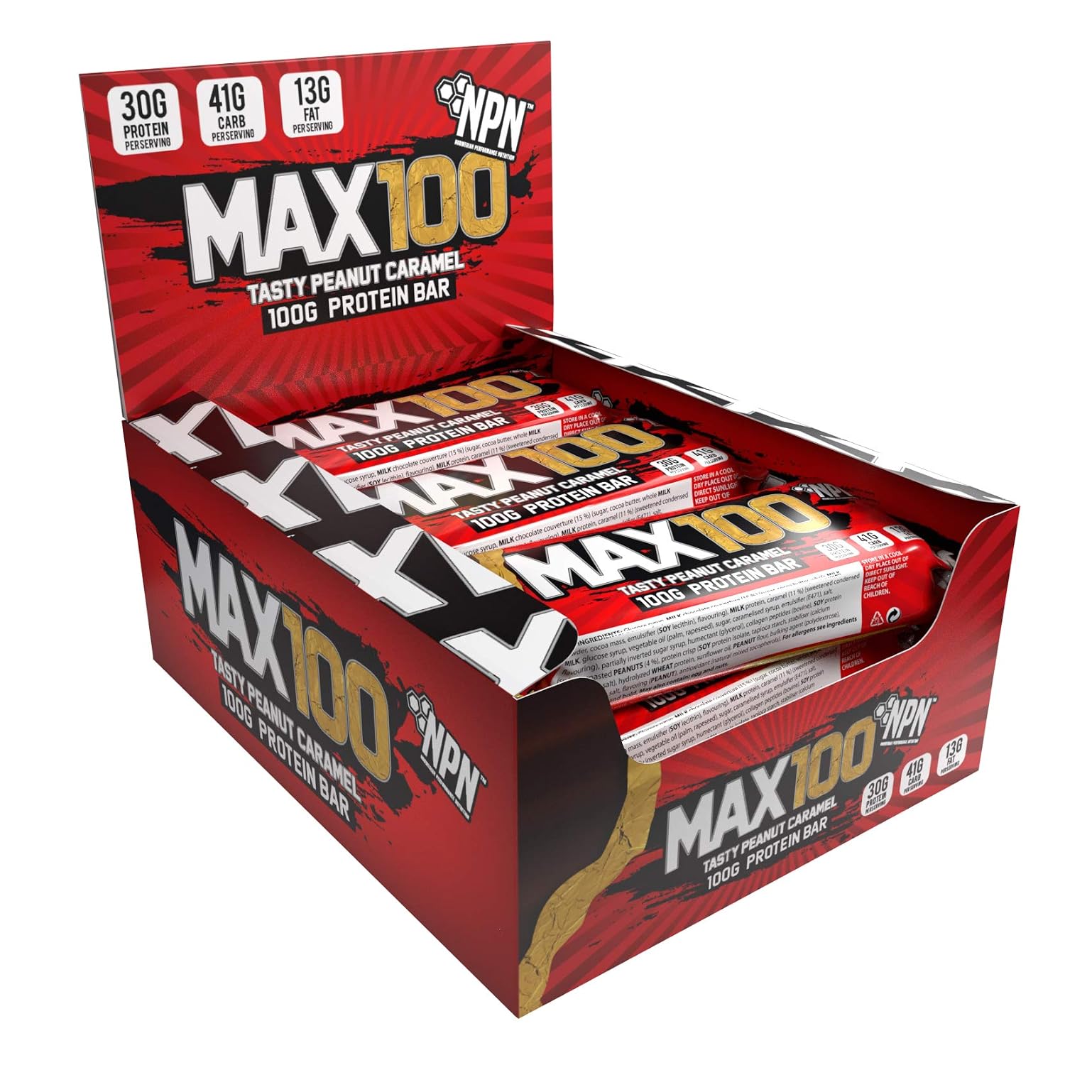 100 barra de proteínas y carbohidratos NPN MAX 100 barra de proteínas y carbohidratos NPN MAX
