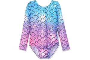 HOZIY Gymnastics Leotards for Girls Unicorn Pink Purple Sparkly Dancewear Activewear Quick Dry
