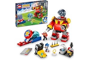 LEGO Sonic The Hedgehog Sonic vs. Dr. Eggman’s Death Egg Robot 76993 Sonic Toy Building Set for 8 Year Old Gamers, with 6 Sonic Figures for Creative Role Play, Great Gift for Christmas for Sonic Fans