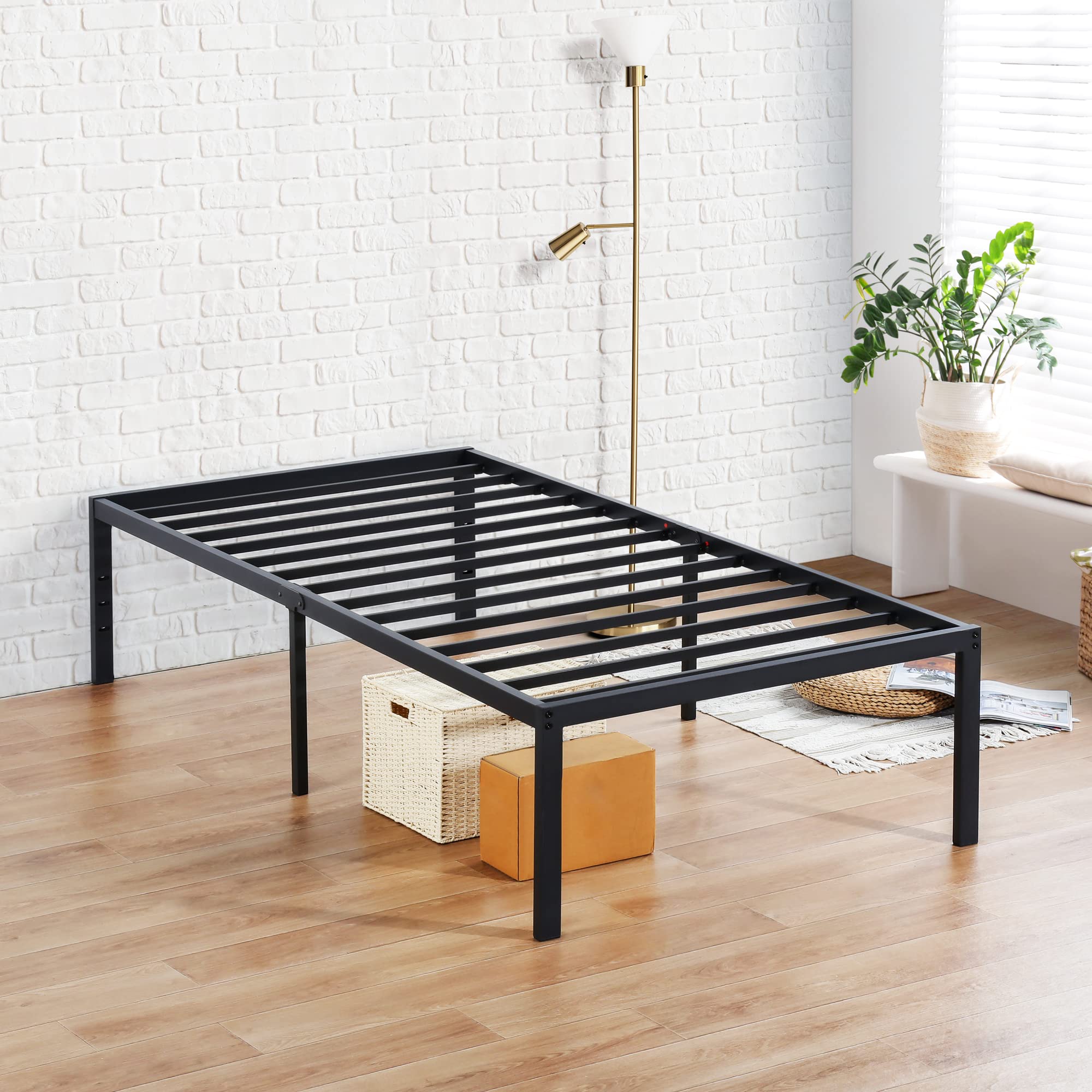 オリースリープ(Olee Sleep) ベッドフレーム ブラック シングル パイプ 幅102×奥行200×高さ46cm【日本正規輸入品】商品画像