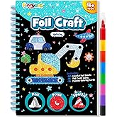 FUNNYB&G Foil Art Kit - Foil Easter Crafts for Kids 4-8, 5-9 Year Old Boys Gifts, Kids No Mess Art and Craft, Boys Gifts 8-12