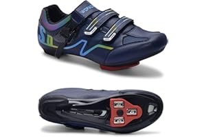 WOFADA Unisex Cycling Shoes Compatible with pelaton Bike Road Biking Shoes Men's Peleton Bicycle Indoor Riding Spin Shoes with Look Delta Cleats for Men and Women SPD Clip On Spining