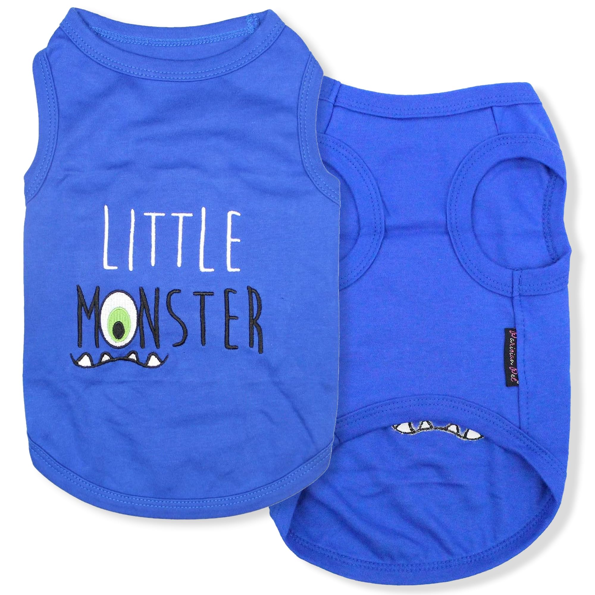 Parisian Pet Funny Cute Dog Cat Pet Shirts Caution Can't Control My Licker, I Work Out, Little Monster, WTF, BFF, Bling $, Got Treats, Babe Magnet, Little Miss Attitude (Little Monster, M)