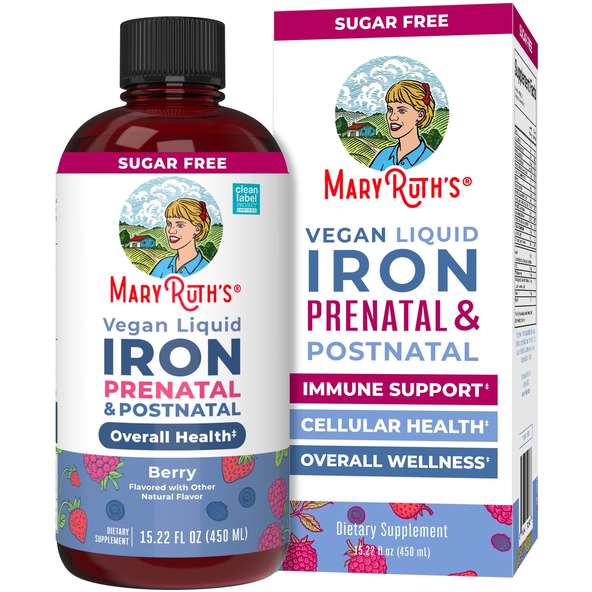 Vegan Liquid Iron Prenatal & Postnatal (Berry)
