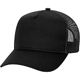 Otto 32-285 Premium Five Panel Mid Profile Mesh Back Trucker Hat - Bulk, Blank Caps