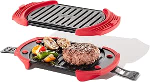 Lekue Parrilla para microondas, sandwichera, prensa Panini, 10 pulgadas x  5.7 pulgadas, rojo : Todo lo demás - Amazon.com