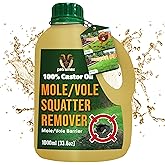 PetraMax Castor Oil Mole Repellent for Lawns - Best Anti Mole and Vole Repellent of Outdoor Space - How to Get Rid of Moles in My Yard, Garden Or Lawn, Safe and Effective Vole Deterrent (33.8 fl oz)