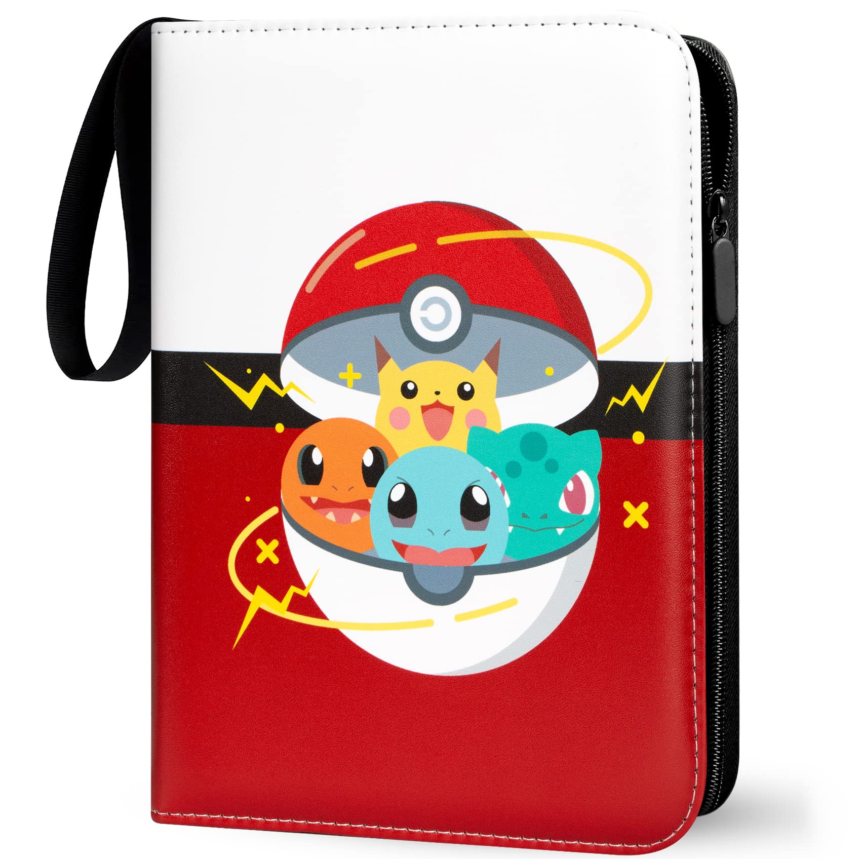 Card Binder for Kids,Trading Card Binder 4 Pocket 50 Pages 400 Cards Capacity,Portable Waterproof PU Card Binder Folder,Collectible Card Album This is the perfect for boys and girls (R400)