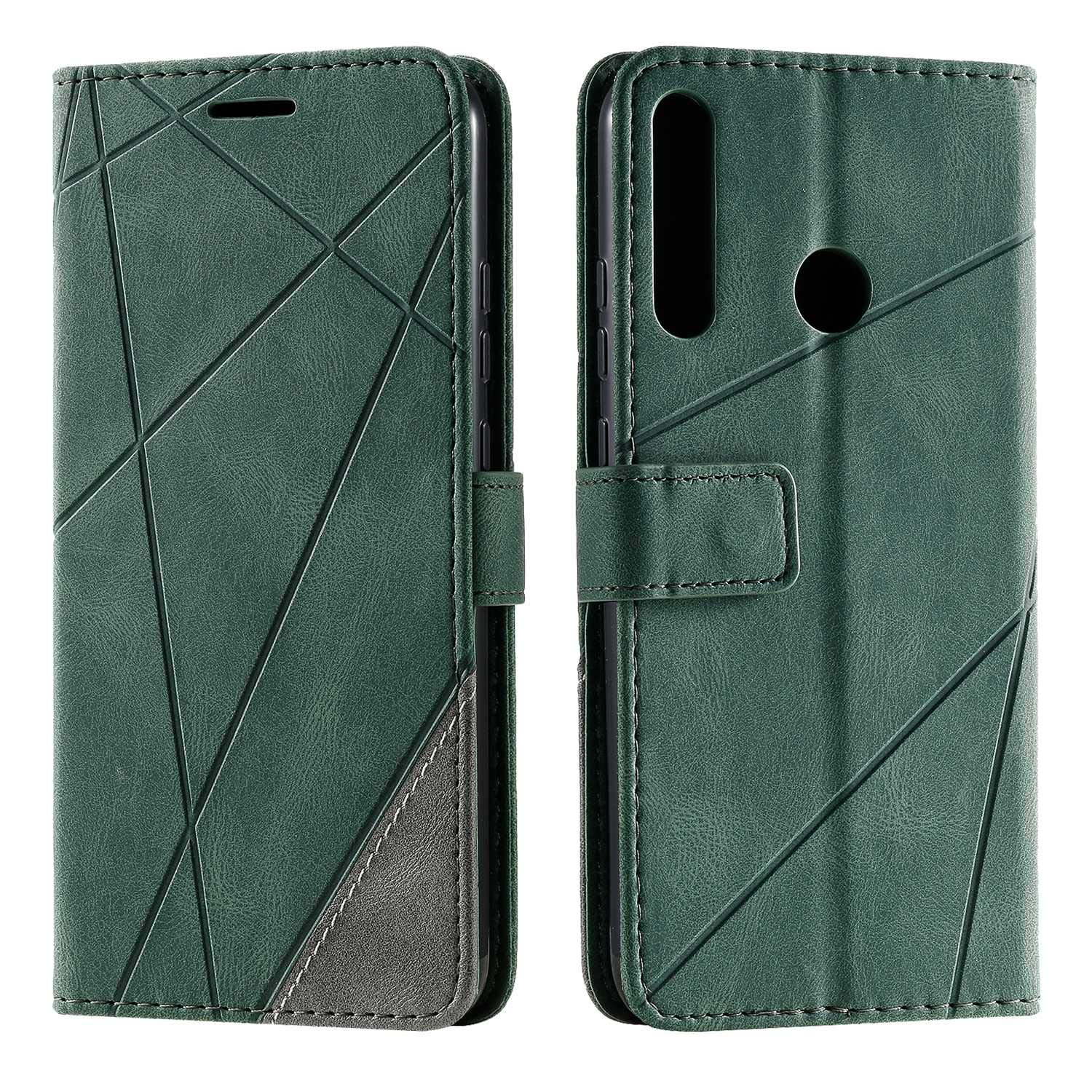 SONWO Case for Huawei Y7P Case, Premium Leather Flip Wallet Case Magnetic Closure Card Slots Kickstand Phone Case for Huawei Y7P, Green