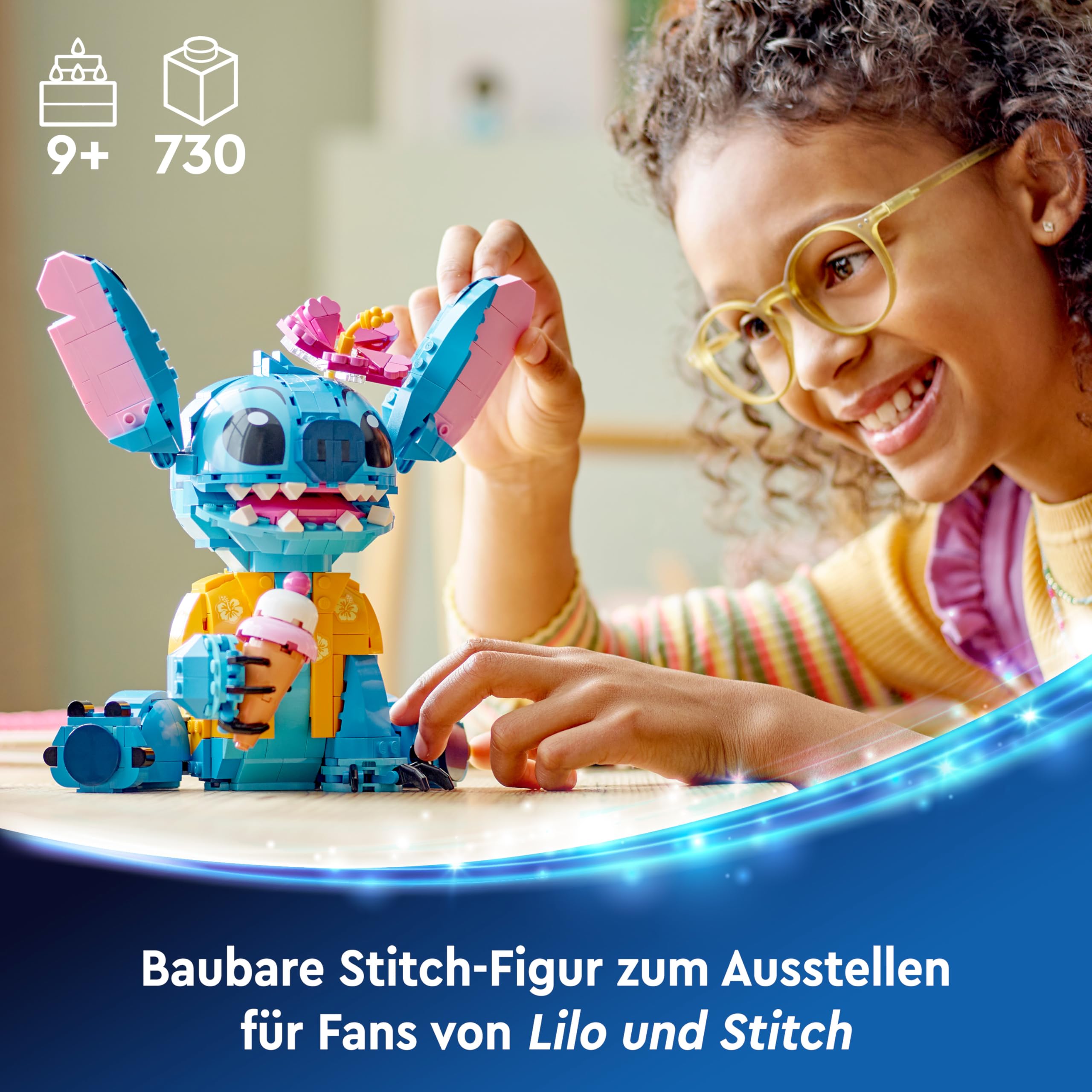 LEGO | Disney Stitch Spielzeug - Figur zum Spielen und Sammeln mit Einer Eistüte und Einer dekorativen Blume - Geschenk für Mädchen, Jungen und Lilo & Stitch Filmfans ab 9 Jahren - 43249 2