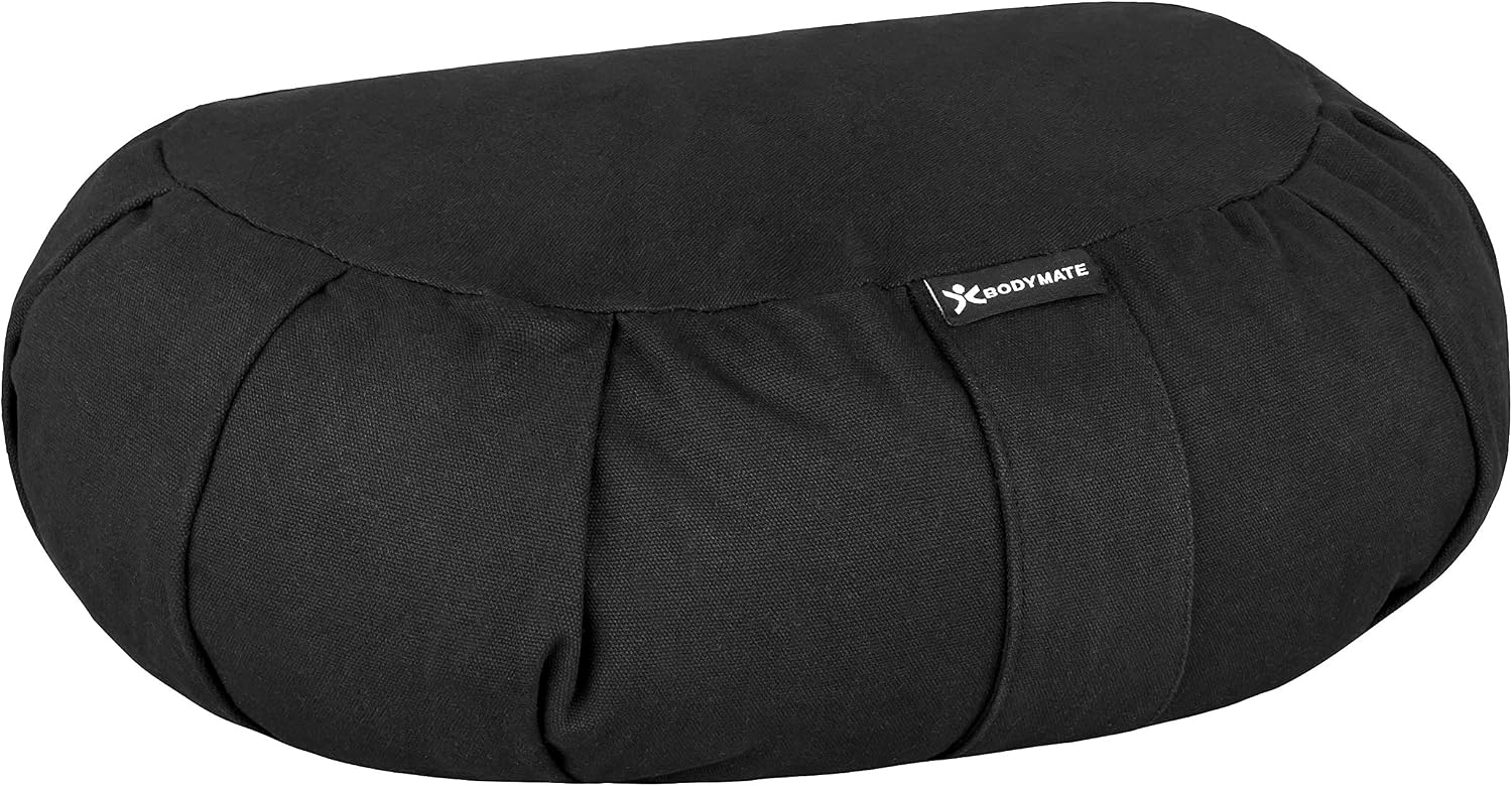 BODYMATE Halfmoon Meditation Cushion/Yoga Pillow, 42cm long 30cm wide and 15cm high, Removable washable 100% Cotton Cover - Image 3