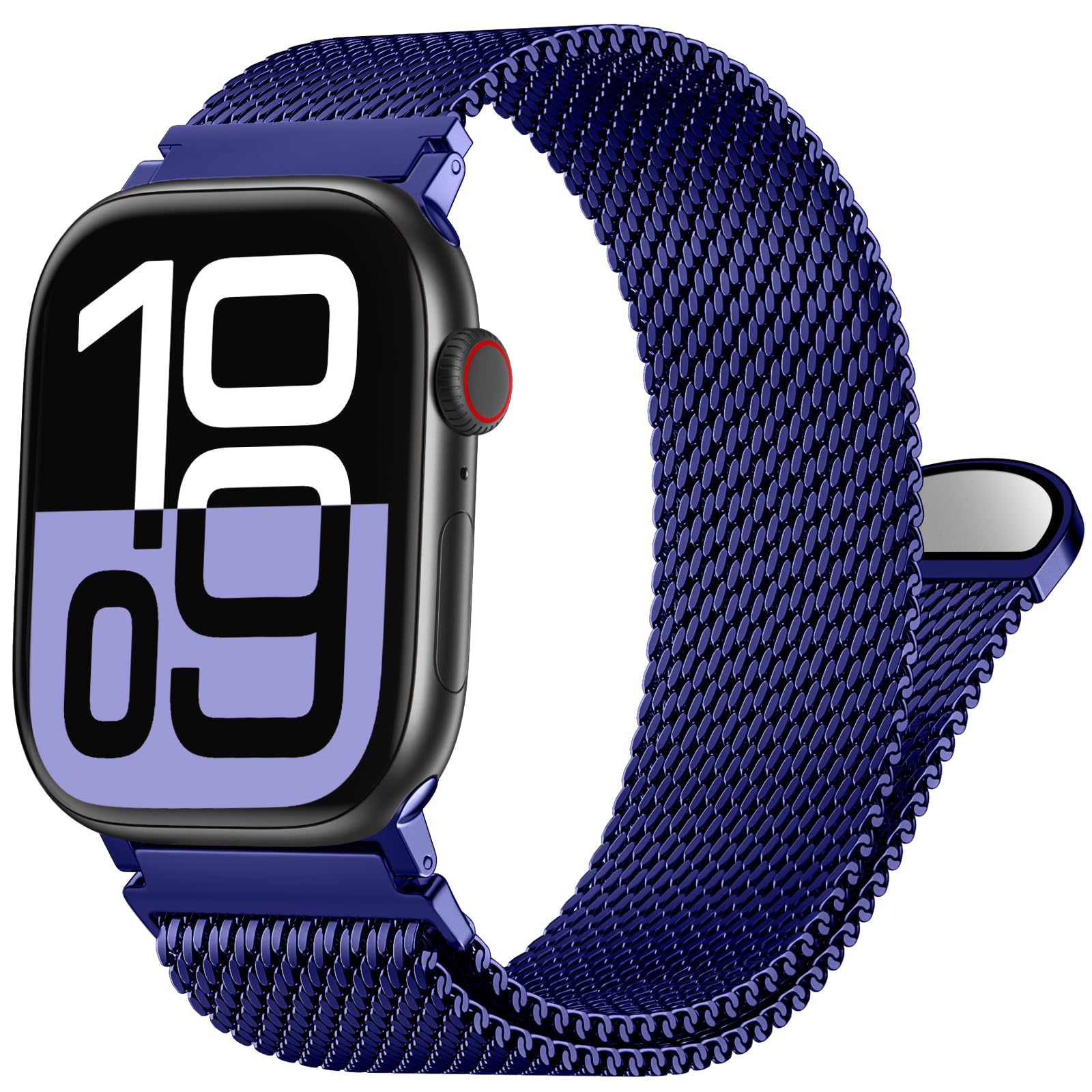 Zedoli Milanese Mesh Loop Compatible with Apple Watch Bands for Men 40mm 38mm 41mm 42mm, Stainless Steel Metal Magnetic Strap for iWatch Band Ultra 3 2 1 Series 11 10 9 8 7 6 5 4 3 2 1 SE, Blue