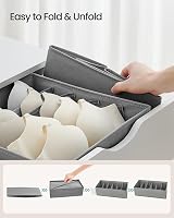 SONGMICS 8 Drawer Dividers Underwear Organizer Dove Grey RUS008G01 view 6