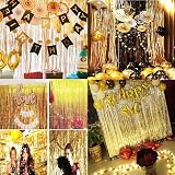 Glitter Gold Foil Fringe Curtain Backdrop 2Pcs 1m x 2.5m view 8