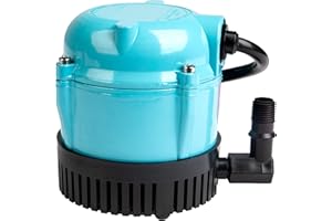 Little Giant 1-A 115 Volt, 1/200 HP, 170 GPH Small Submersible Permanently Oiled Pump for Fountain, Water Displays and Air Conditioners, 6-Foot Cord, Blue, 500203