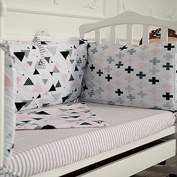 geometric cot bedding