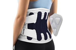 DOKIBI Back Brace for Lower Back Pain Relief,Lumbar Waist Support for women,Lower Back with 3D Lumbar Pad for Work Sports Sciatica, Scoliosis(Grey，L)