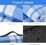TKLake Extra Large Beach Blanket 210x200cm Waterproof Sandproof Orange Grey view 6