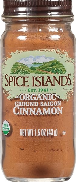 SPICE ISLANDS ORGANIC GROUND CINNAMON, 1.5 OUNCE