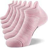 FITRELL Men's 6 Pack Ankle Running Socks Low Cut Cushioned Athletic Sports Socks 7-9/9-12/12-15