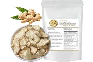 Ginger Root 200g，Featured Dried Ginger Root Slices, Dried Ginger Slices No Sugar, Dry Ginger Chunks Tea,Cooking seasonings，Ve
