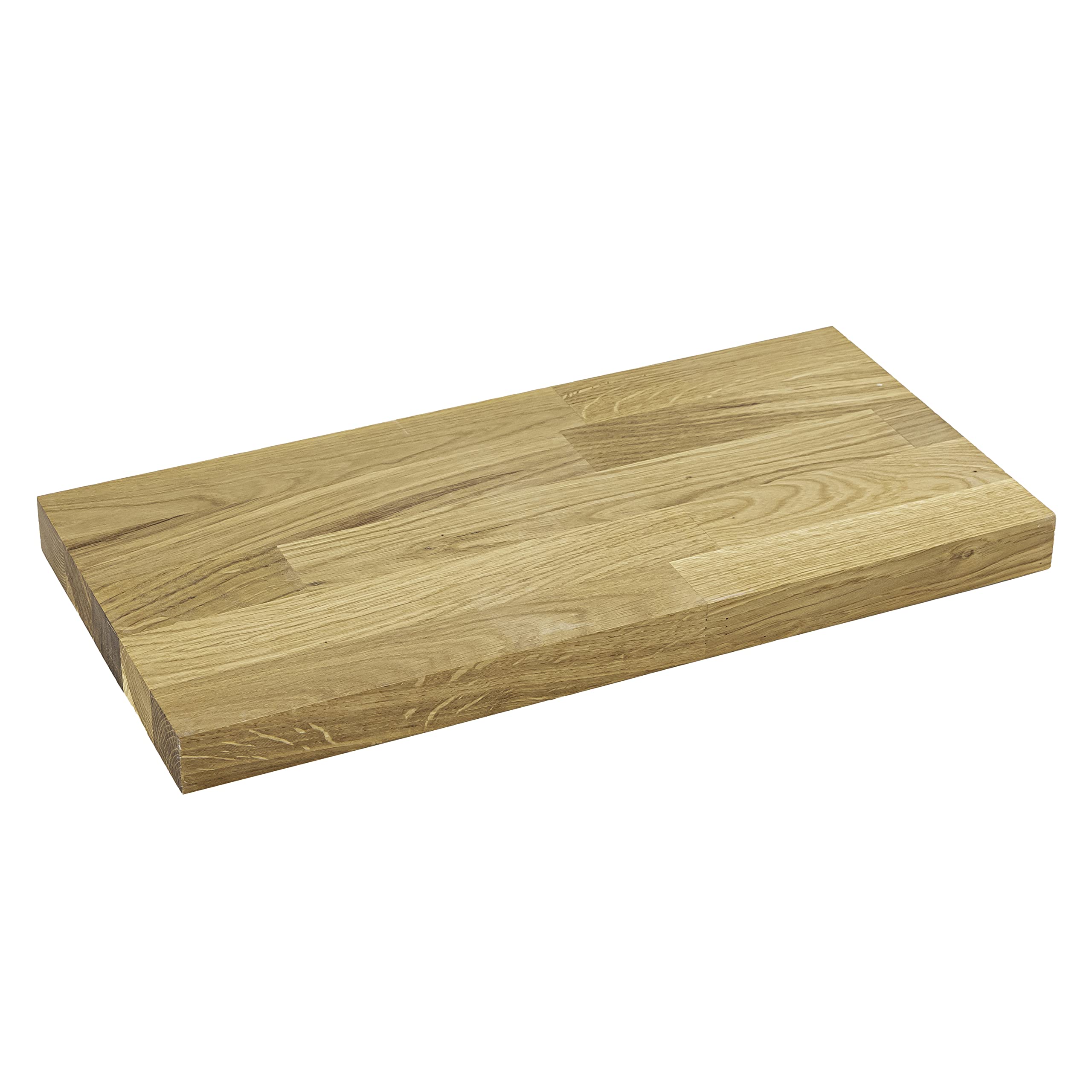 Wooden Solid Oak Chopping Board 400mm x 200mm x 27mm | Premium Reversible European Hardwood Cutting Board Serving Platter | Easy Clean Treated Wood Surface