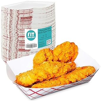 Amazon.com: Bandejas de papel desechables de color rojo ...