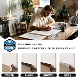 HIZH Door Draught Excluder Set of 2 Brown Self Adhesive Silicone Seal Strip view 7
