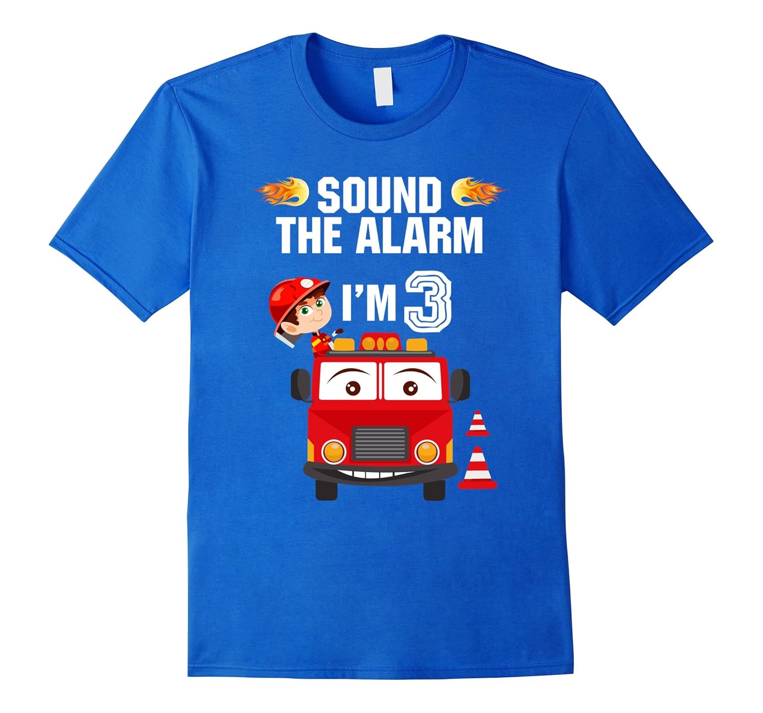 Birthday Boy Shirt for 3 Year Old 3rd Sound the AlarmSFS
